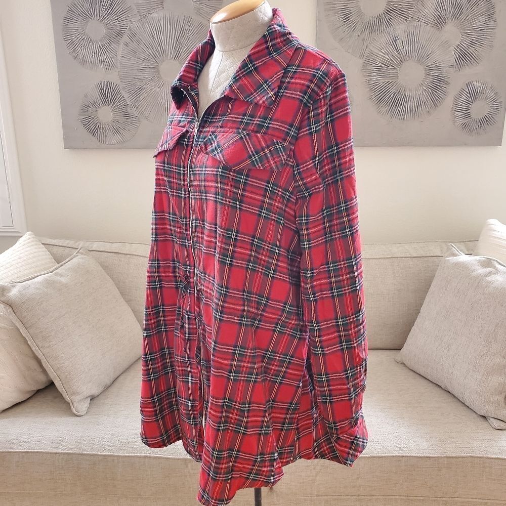 Camisa Zip-Up Tunic sz XXL - Picture 6 of 13